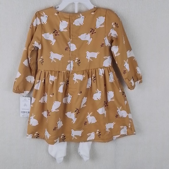 NWT Carter's‎ Baby 3-Piece Dress Set Girl's Size 18m in Yellow w/ Bunnies - Picture 15 of 15